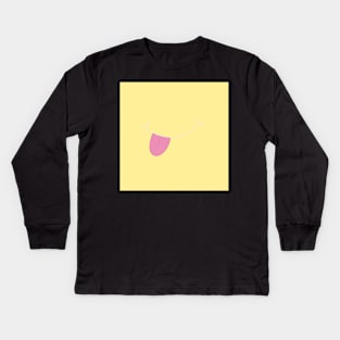 Yellow Smiley Face Kids Long Sleeve T-Shirt